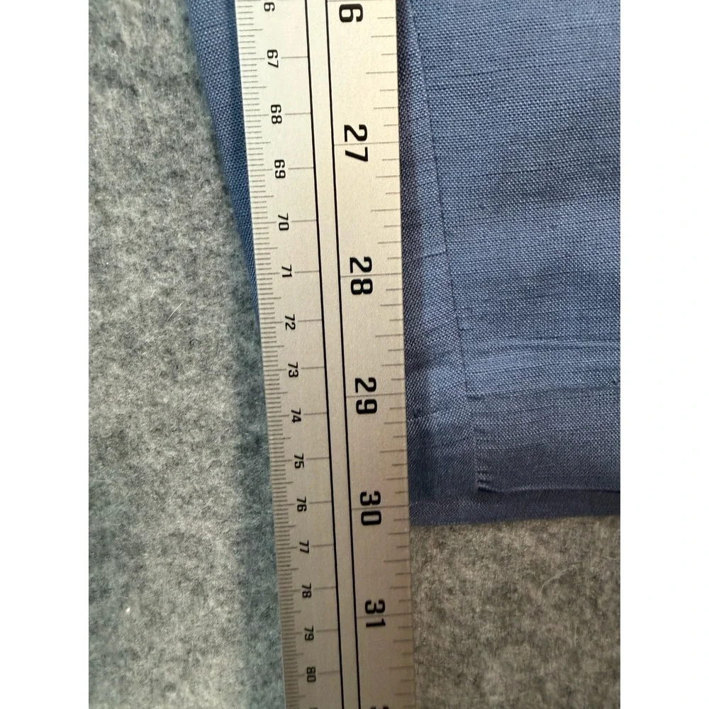 Line Uomo Mens Blue Grey Linen Viscose Drawstring Straight Leg Pants W36 L32